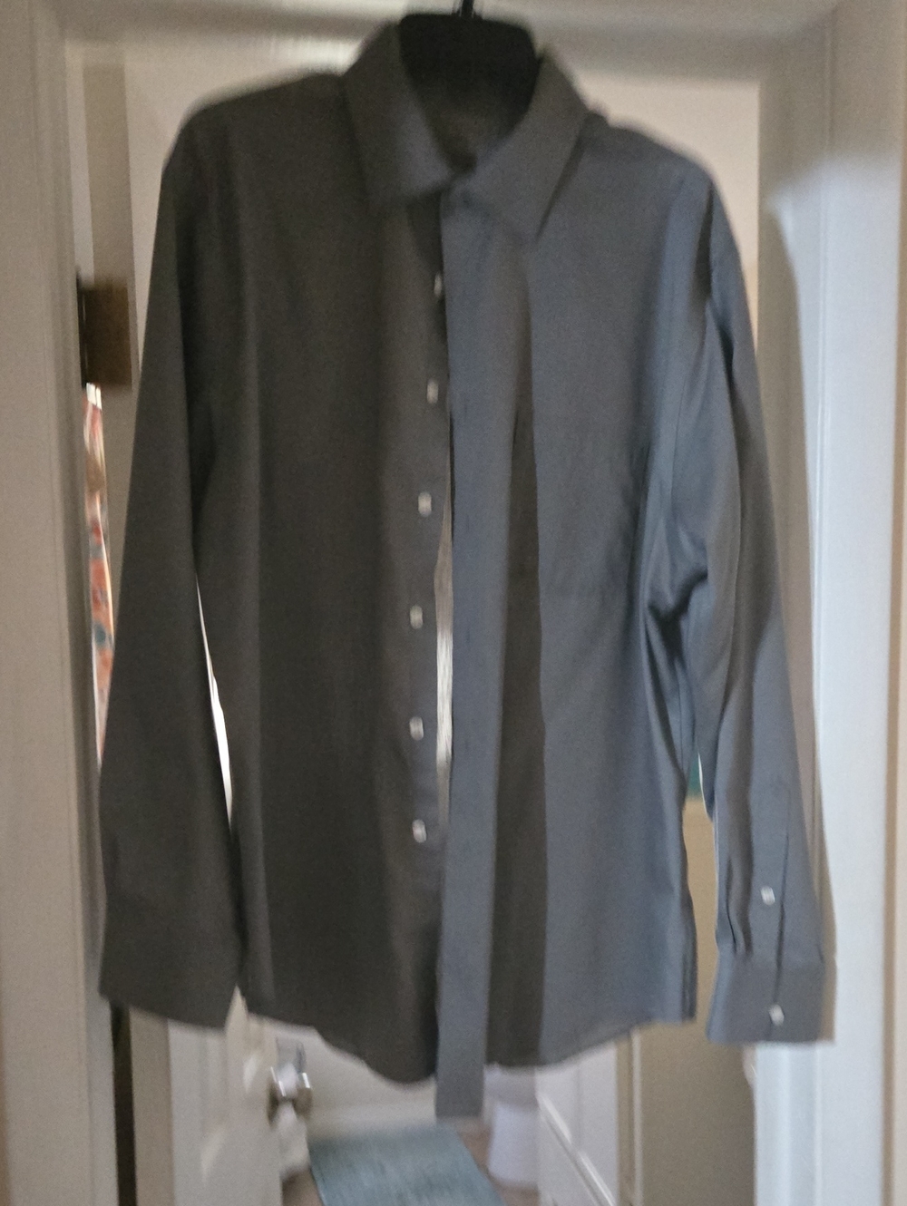 Van Heusen Dark Gray Long-Sleeve Dress Shirt